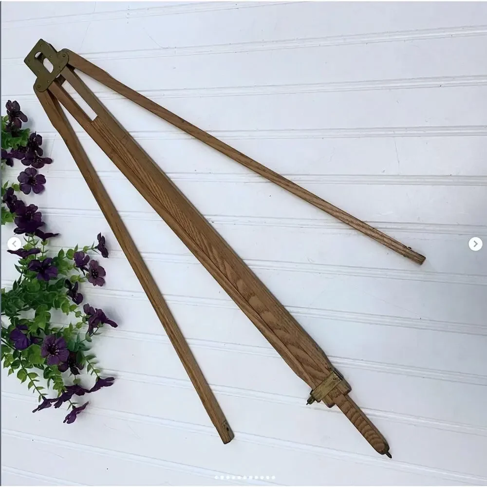 Antique Eastman Kodak? Wood Tripod Leg Brass Upcycle Part RANDOM CHOICE ONE